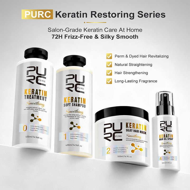 Hair Care Keratin - PURC 케라틴 트리트먼트 헤어 케어 세트