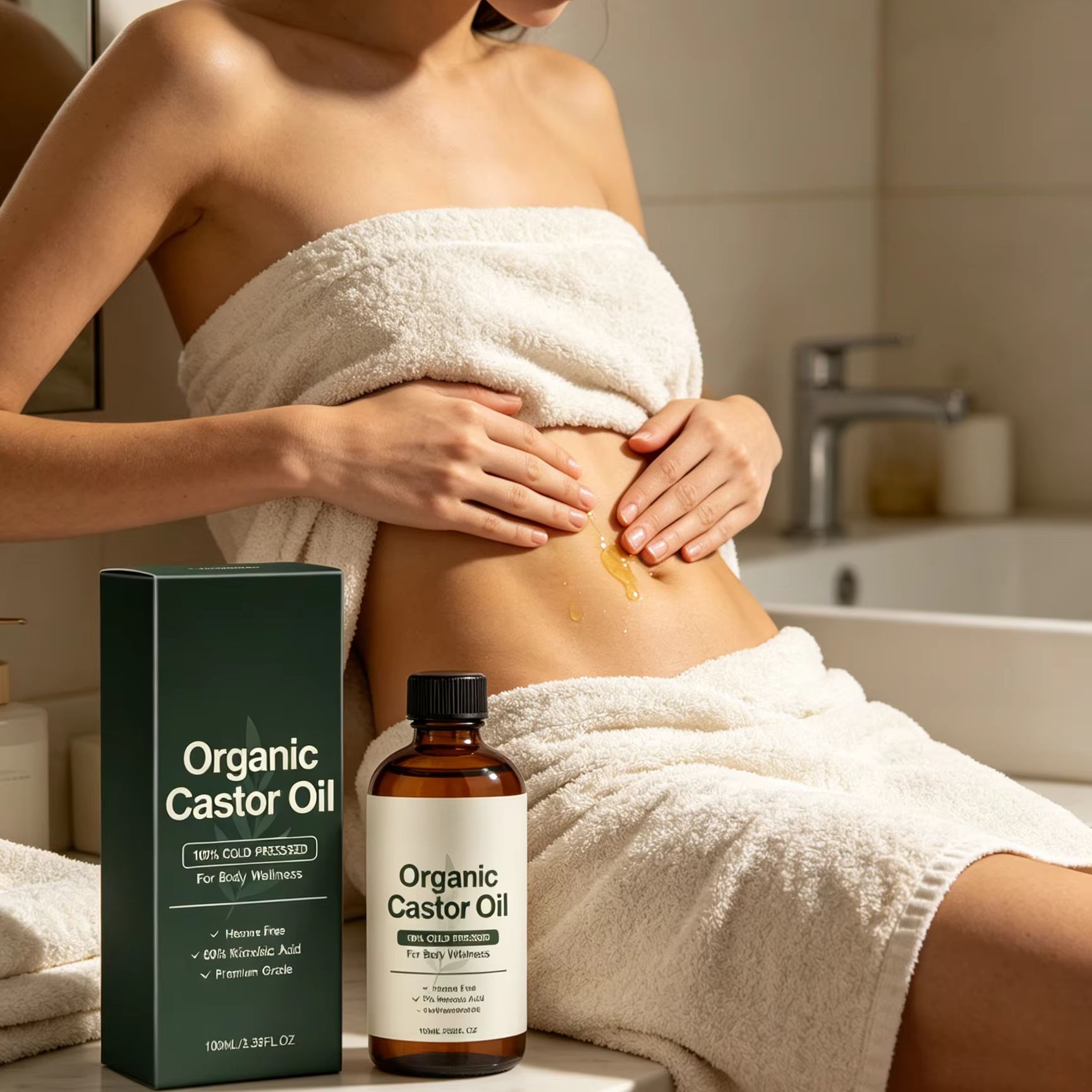 유기농 캐스터 오일 냉압착 딥 하이드레이션 탄력있는 피 - Castor Oil Cold Press 리뷰 및 가격