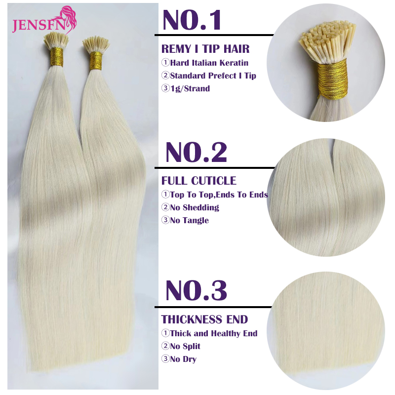 JENSFN I 팁 헤어 익스텐션 1g/스트랜드 16- - Hair Care Keratin 리뷰 및 가격