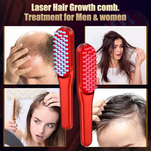 레이저 발모 빗, 남녀 모두에게 적합한 적색광 발모 치 - Hair Care With Protein 리뷰 및 가격