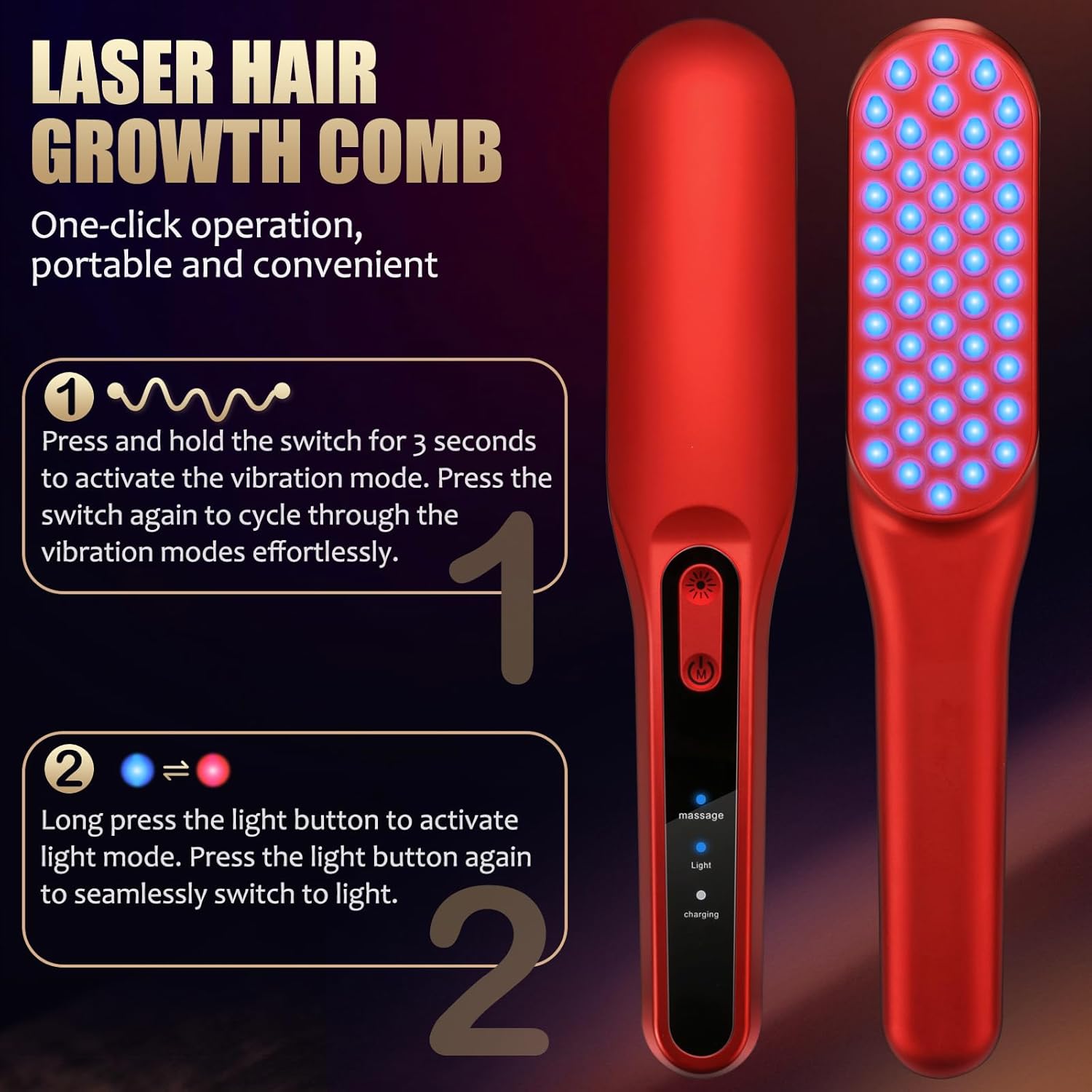 레이저 발모 빗, 남녀 모두에게 적합한 적색광 발모 치 - Hair Care With Protein 리뷰 및 가격