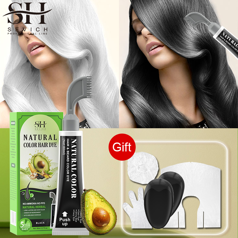 아보카도 빠른 헤어 염색 블랙 샴푸, 빗 포함, 무자극 - Hair Care Ginseng 리뷰 및 가격